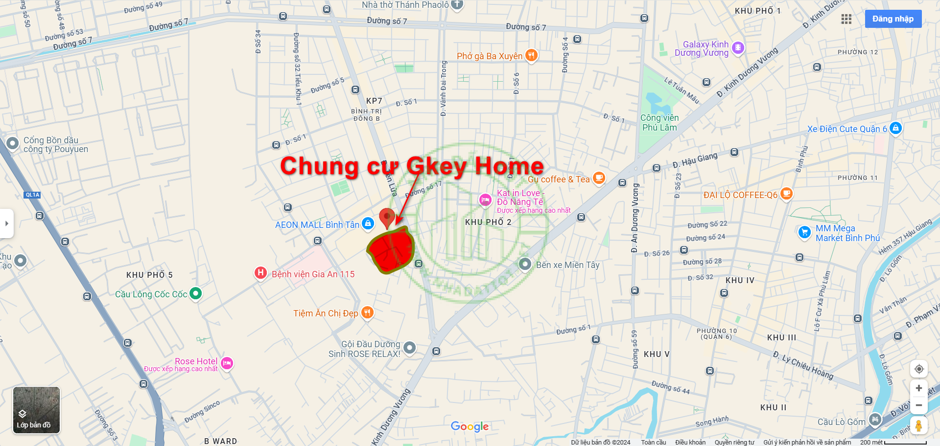 Địa chỉ căn hộ chung cư Gkey Homes