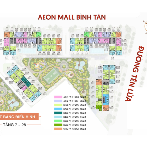Mặt bằng căn hộ gkey homes