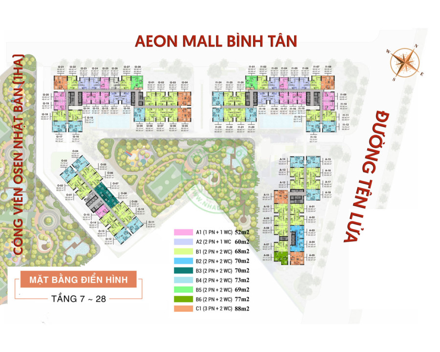 Mặt bằng căn hộ gkey homes