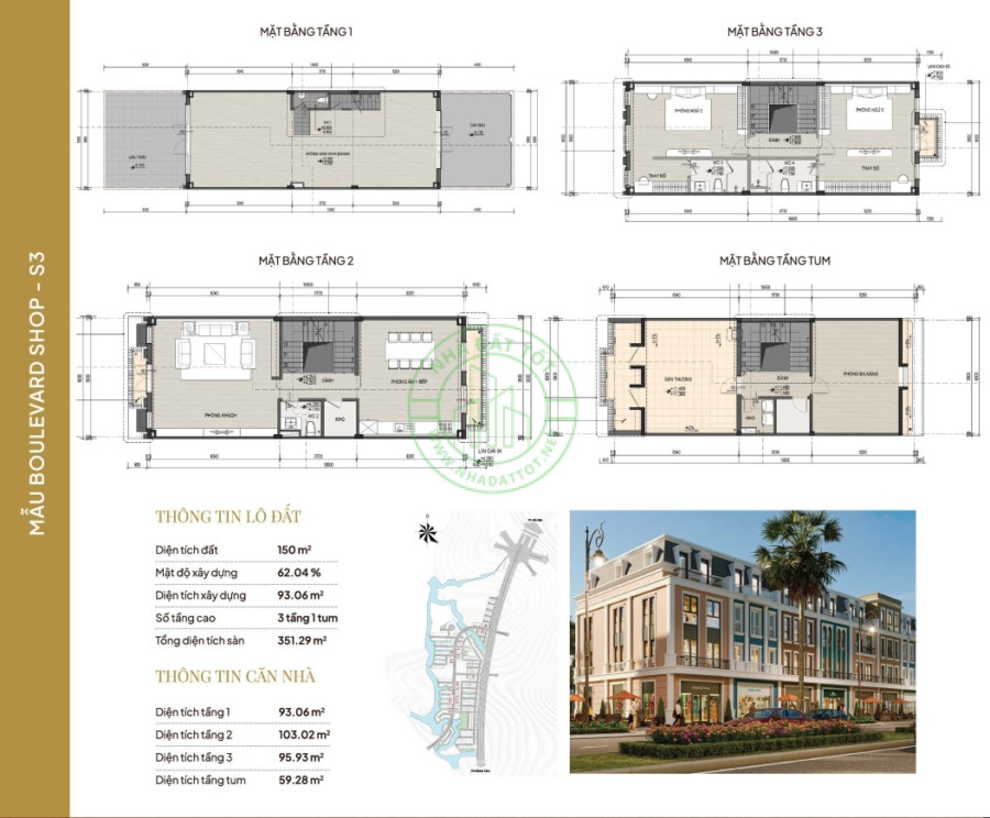 Layout THIET KE THIET Shophouse Gold Coast Vung Tau