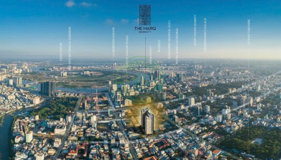View từ căn hộ tầng cao The MarQ Quận 1 nhìn về trung tâm Sài Gòn